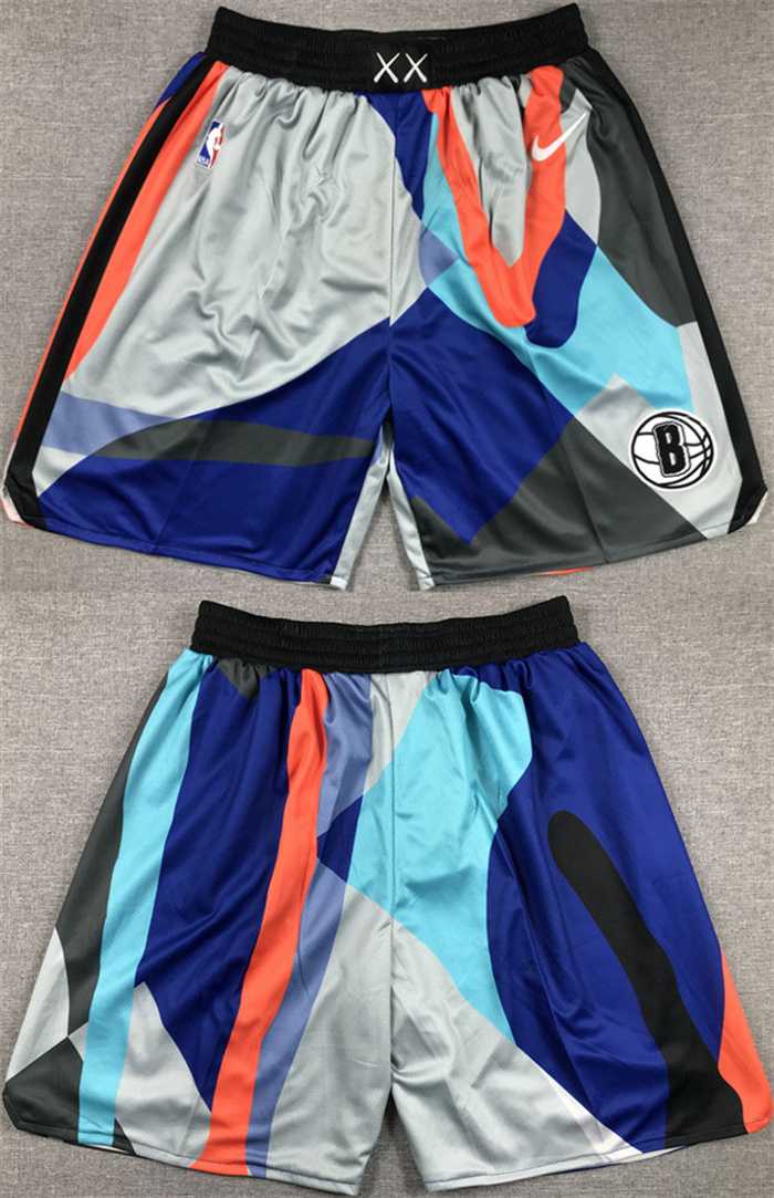 Mens Brooklyn Nets City Edition Shorts (Run Small)->nba shorts->NBA Jersey